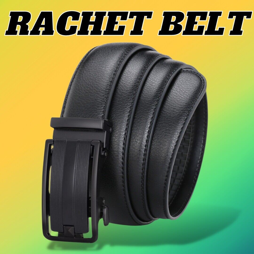 Men's Ratchet Belt Leather Mens Belt With Slide Buckle Ratchet Belts For Men USA - O Retalho