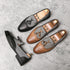 Sapatos casuais britânicos versáteis de couro para homens - O Retalho