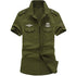 Camisa exterior de uniforme militar de manga curta de verão - O Retalho
