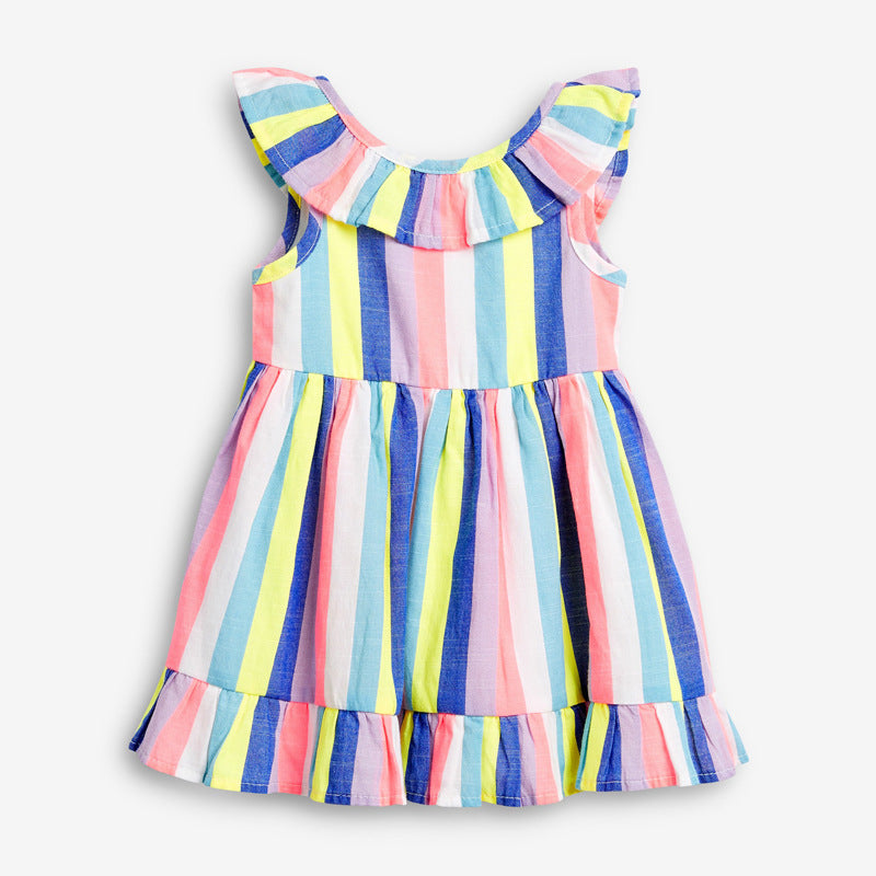 Vestido de verão para meninas com riscas - O Retalho