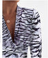 Blusa de manga comprida com decote em V com estampa - O Retalho