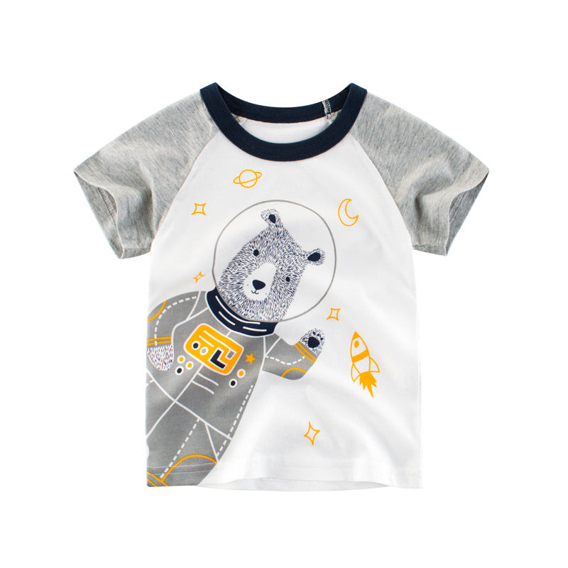 T-shirt infantil com desenho animado - O Retalho