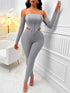 Women's Fall Winter Fashion Long Sleeve Off-shoulder Slim Fit Suit