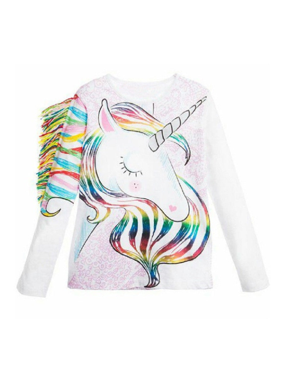 camisola infantil com estampa de unicórnio - O Retalho
