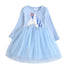 vestidos elegantes para meninas com desenho de unicórnio - O Retalho