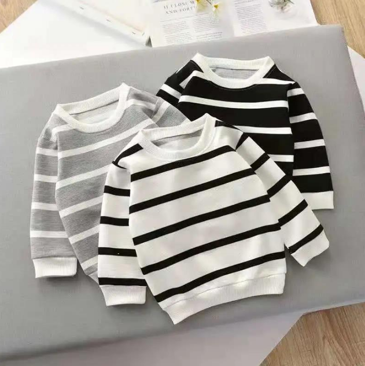 🥶Camisola de inverno com listras para meninos - O Retalho