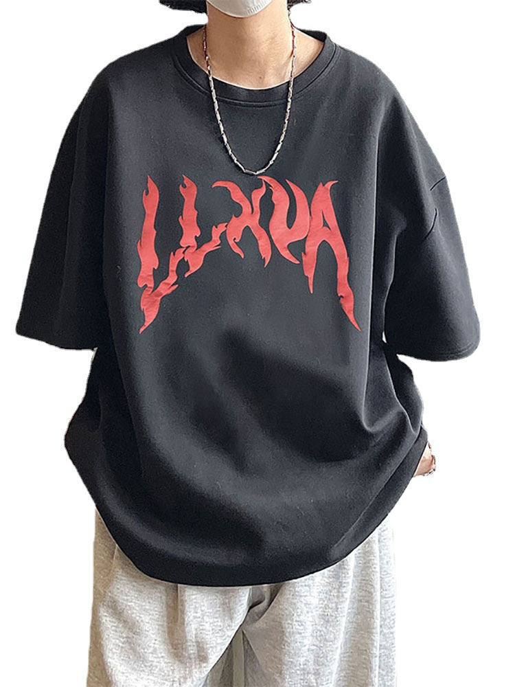 Camiseta Masculina Manga Curta de Verão Manga Solta - O Retalho