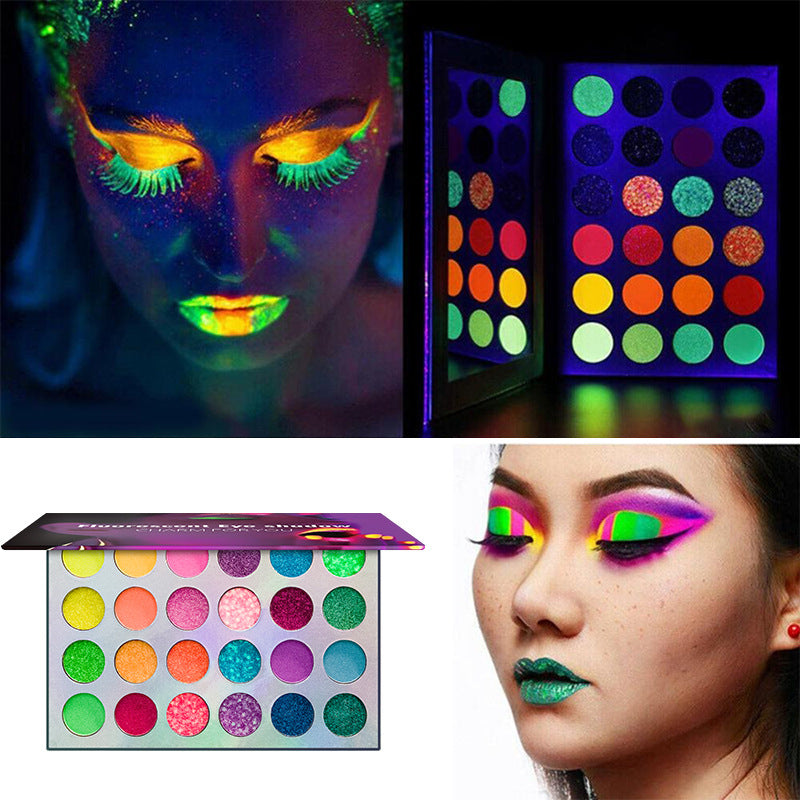 Sombra para os Olhos de Brilho Duradouro que Brilha no Escuro UV. - O Retalho