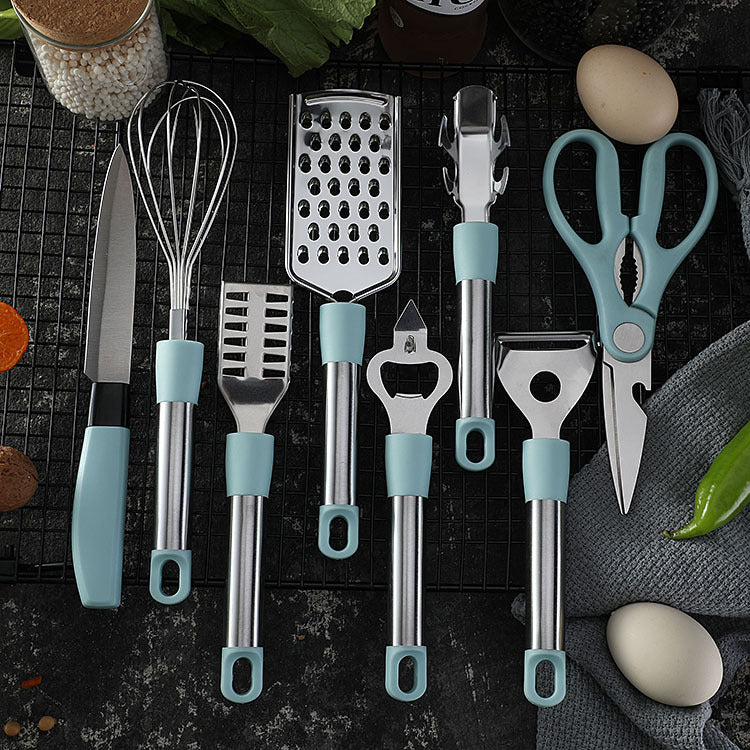 Conjunto de Utensílios de Cozinha em Aço Inoxidável - Praticidade e Estilo para Sua Casa - O Retalho