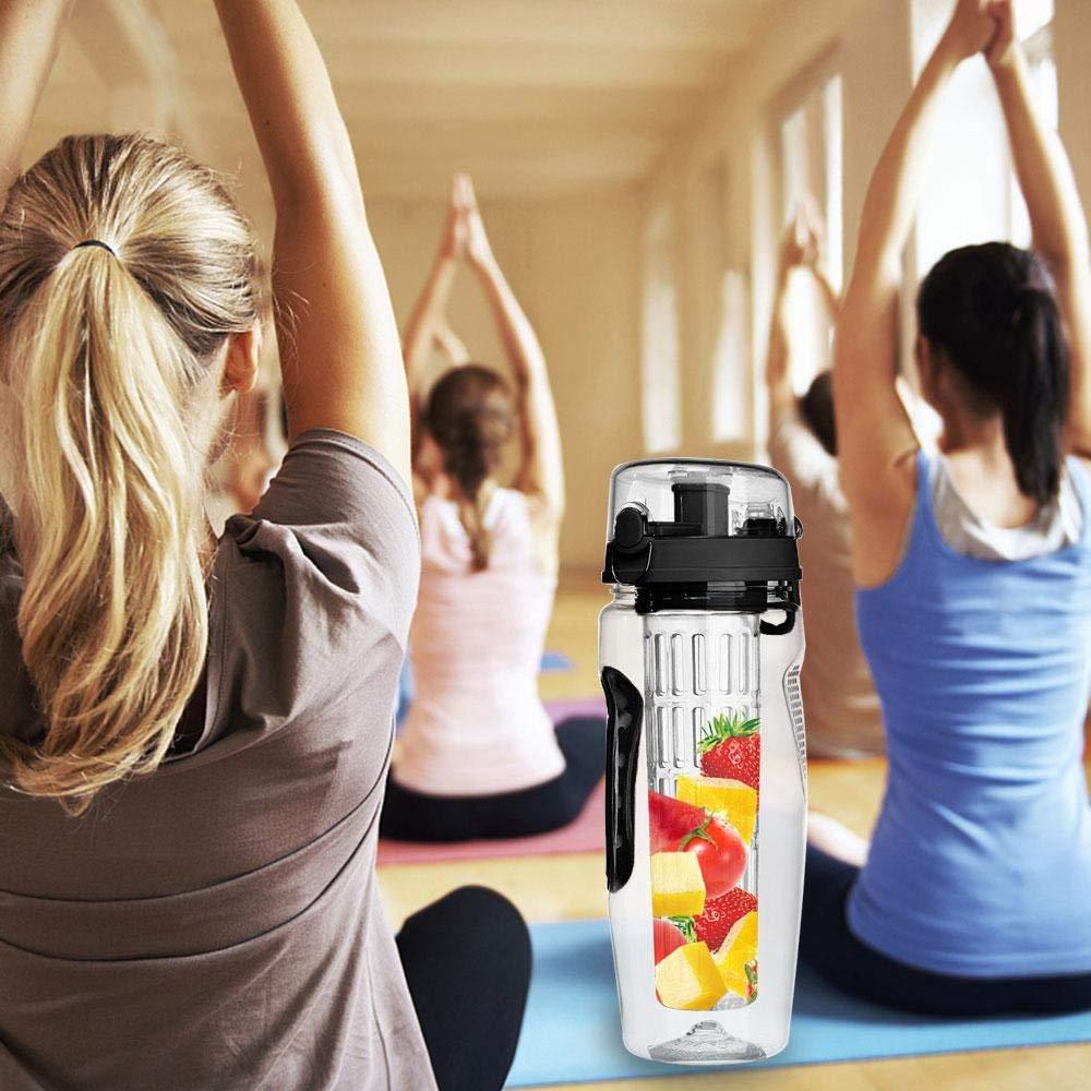 Garrafa de Água de 1000 ml Livre de BPA com Infusor de Frutas de Plástico - O Retalho