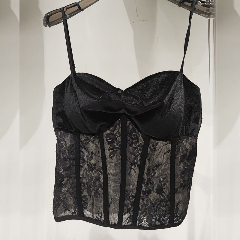 Crop top de renda bordada - O Retalho