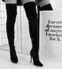 Botas de Cano Alto com Salto Elástico Pontiagudo para Mulheres - O Retalho