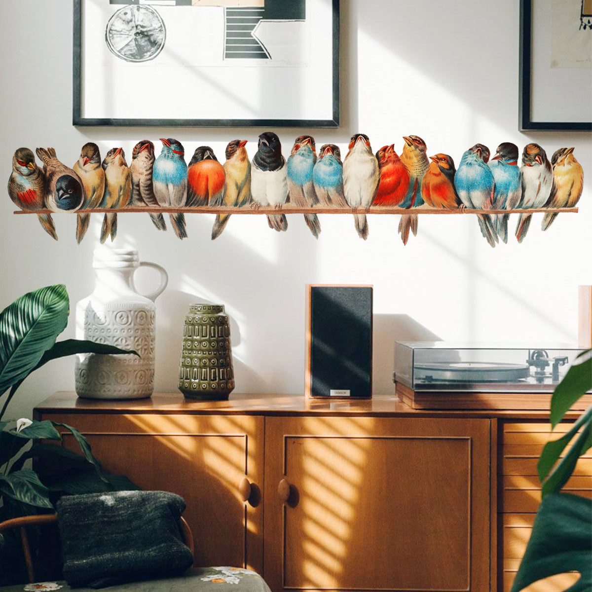 Adesivo de Pássaros para Sala de Estar - O Retalho