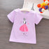 camiseta de algodão para meninas com desenhos animados - O Retalho