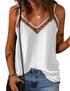 Women's Summer Satin Mesh V-neck Vest Top - O Retalho