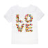 Camiseta infantil com estampa de letras - O Retalho