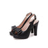 Sapatos femininos de salto alto com laço - O Retalho