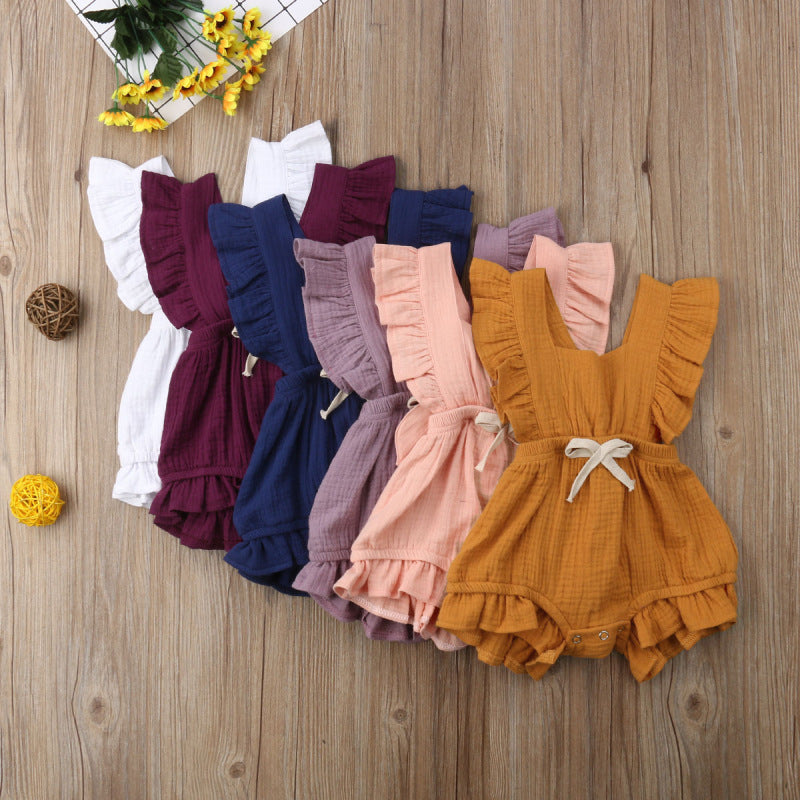 Vestido de bebê com laço e manga - O Retalho