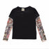 Tattoo long sleeve stitching top - O Retalho