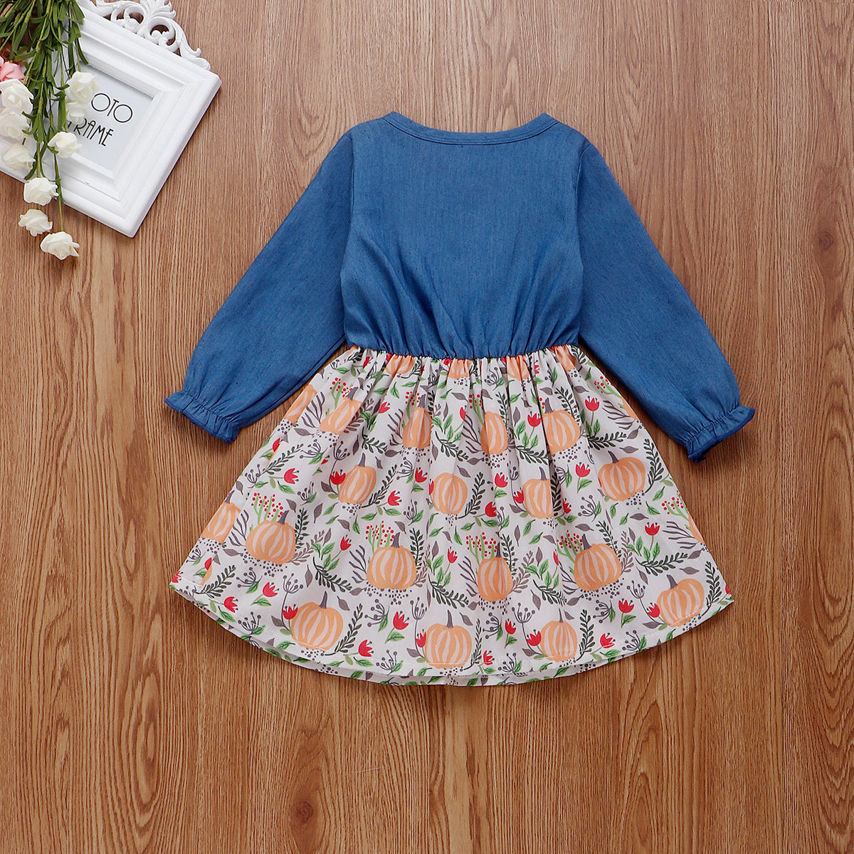 vestido de retalhos em tecido jeans - O Retalho