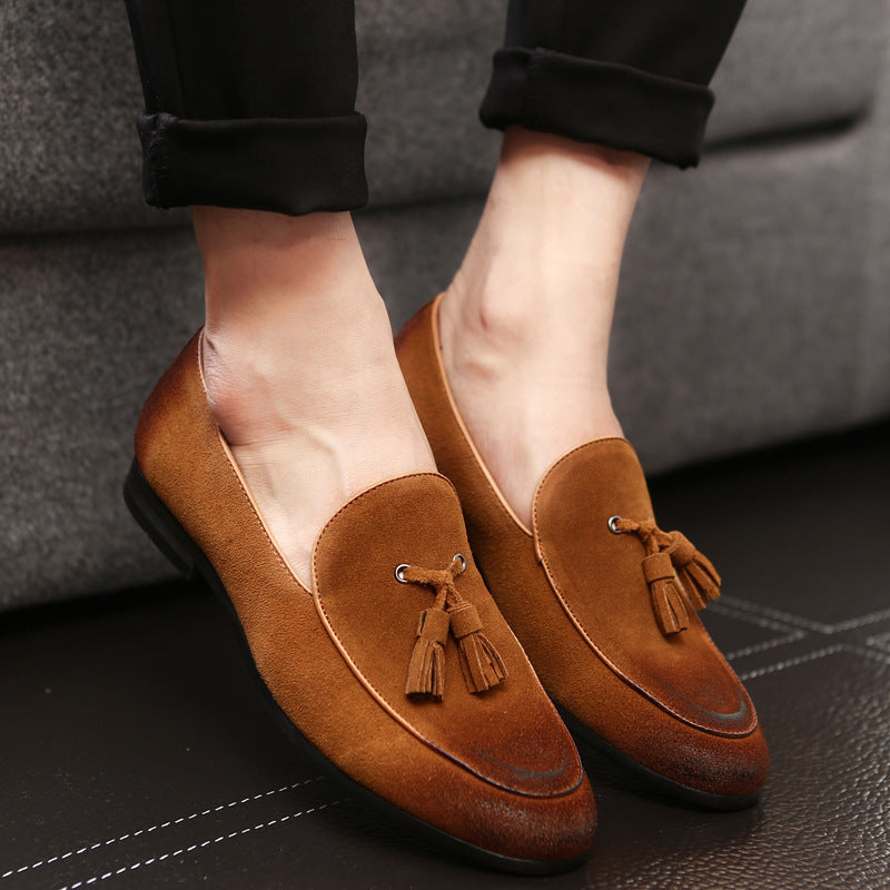 sapatos casual mocassins veludo masculinos - O Retalho