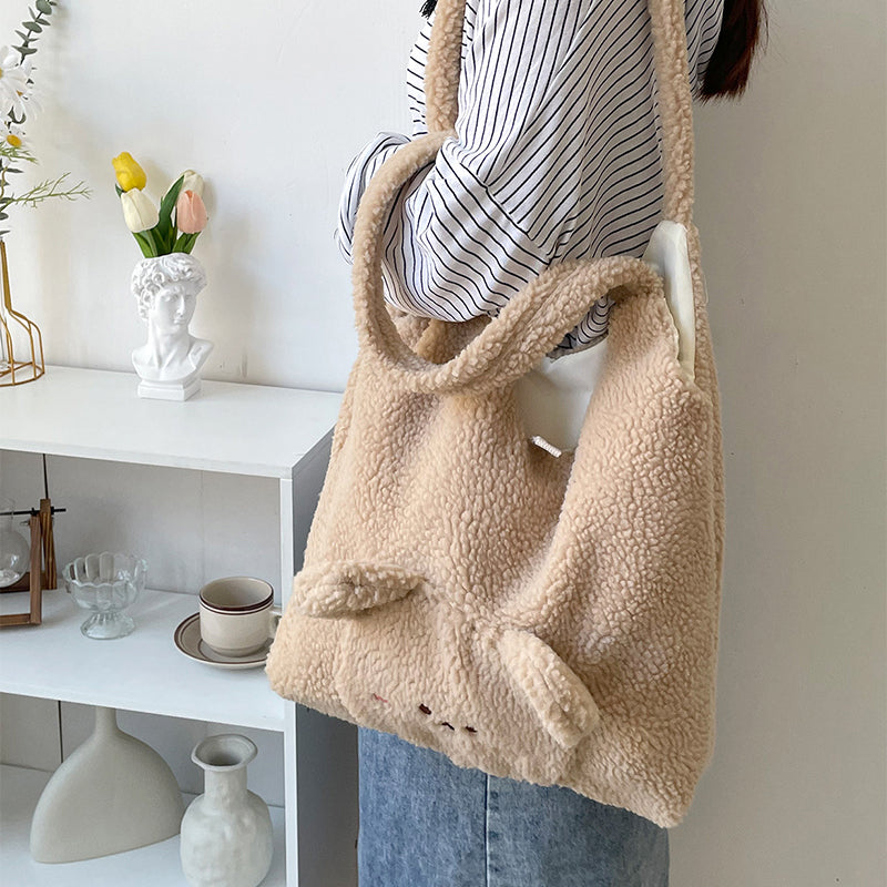 Bolsa personalizada para mulheres com design 3D de urso de desenho animado 🐻🌸 - O Retalho