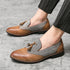Sapatos casuais britânicos versáteis de couro para homens - O Retalho
