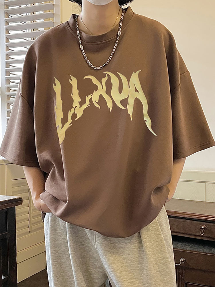 Camiseta Masculina Manga Curta de Verão Manga Solta - O Retalho