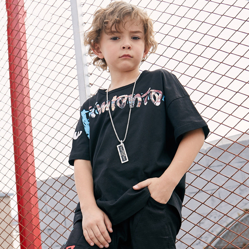 Camiseta infantil impressa estilo rap - O Retalho