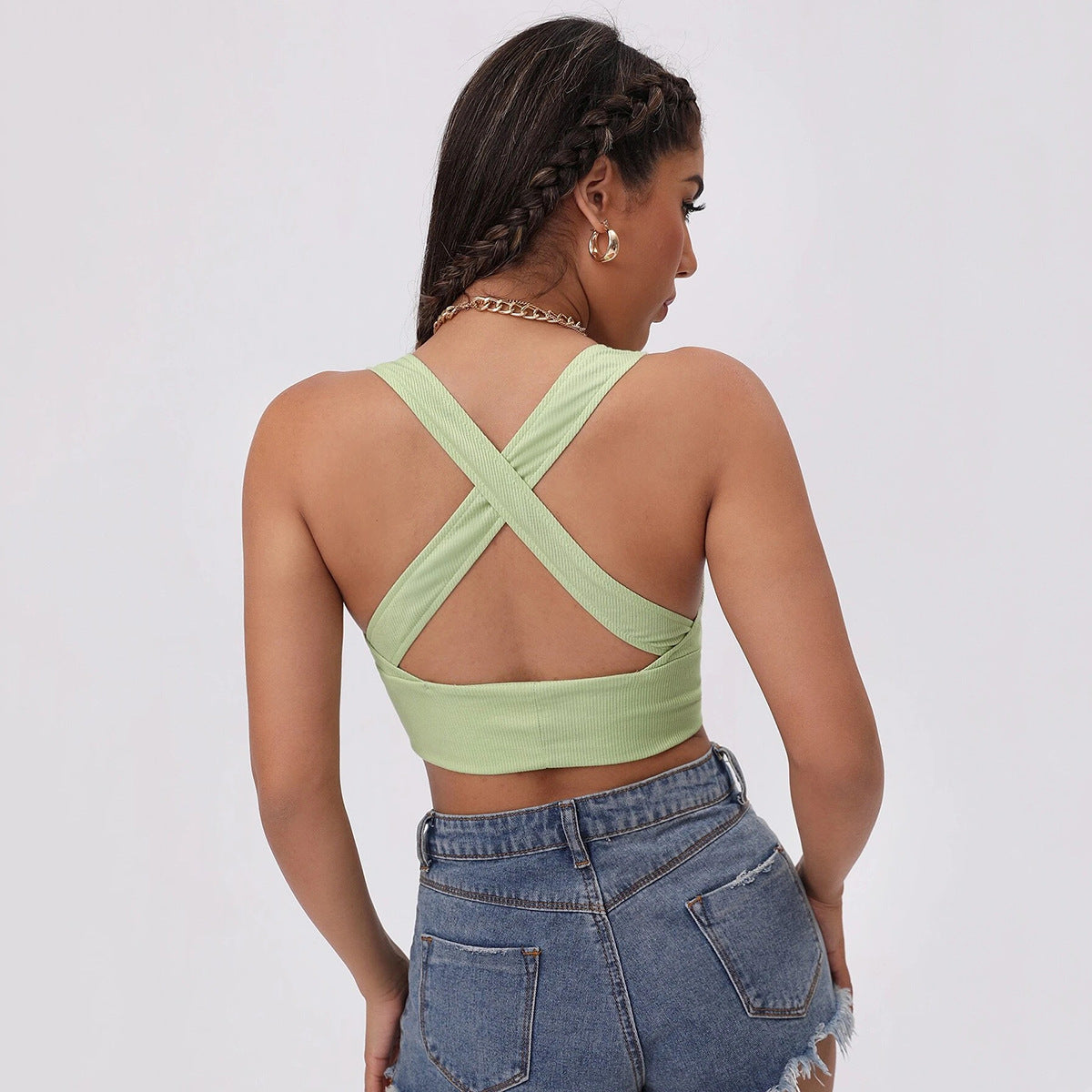 Crop top Decote Em V - O Retalho