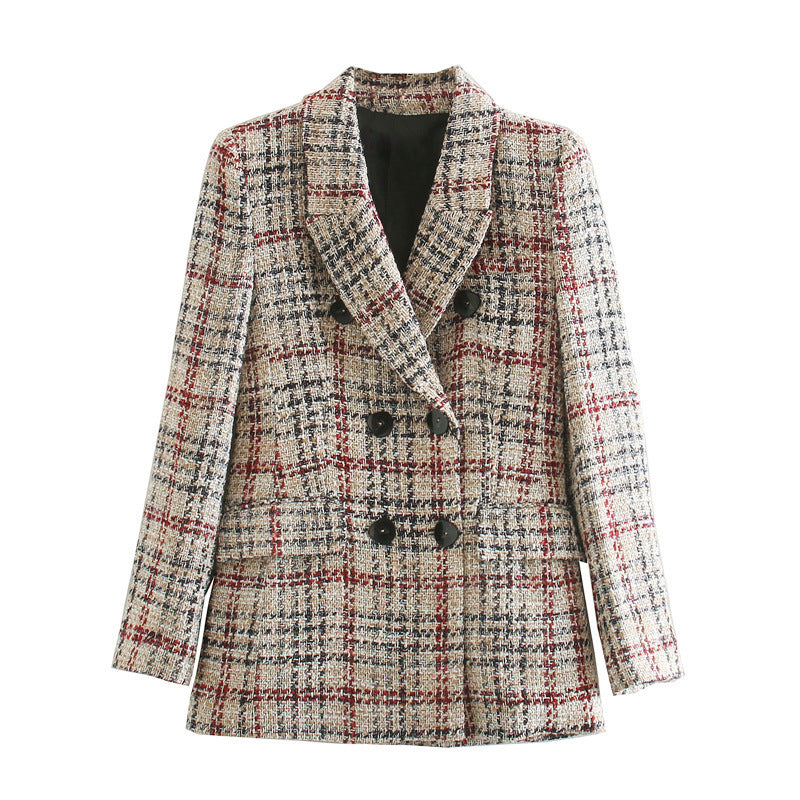 Blazer de textura xadrez - O Retalho
