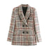 Blazer de textura xadrez - O Retalho
