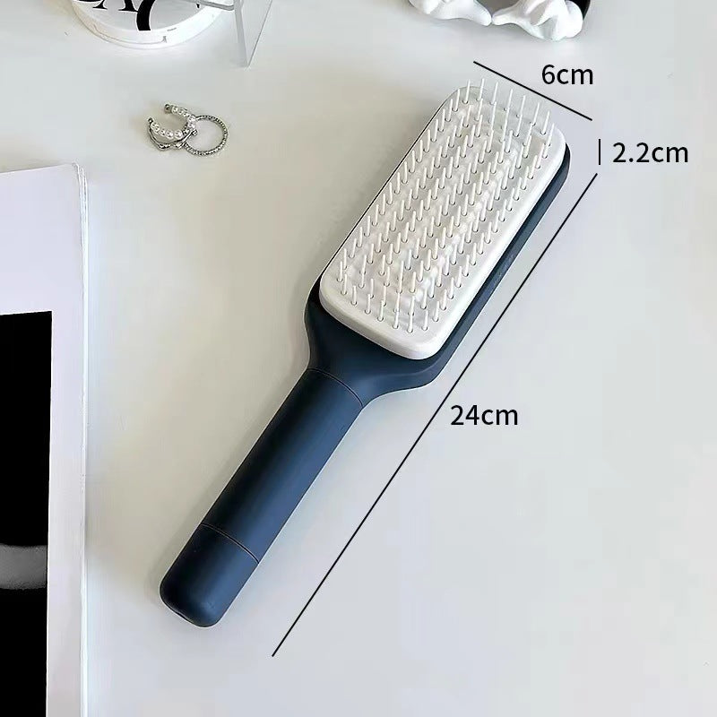 Self Cleaning Hair Brush Retractable Anti-static Scalp Massage Promote Air Cushion Combs For Women Hair Care - O Retalho