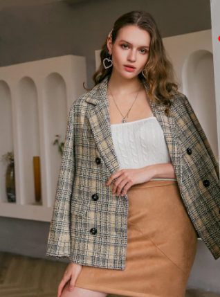 Blazer xadrez de inverno - O Retalho
