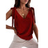 Blusa com alças em laços com decote em V - O Retalho