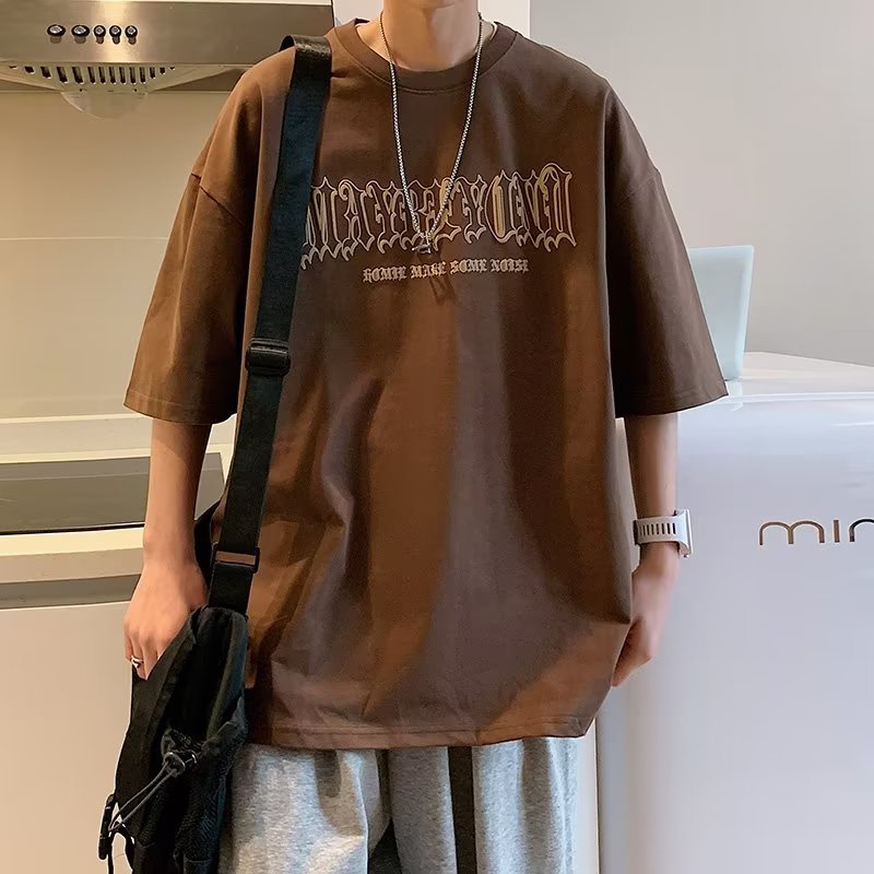 Camiseta de algodão masculina de manga curta - O Retalho