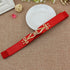 Spring And Summer Women's Thin Dress A Pair Of Buckles Elastic Waist Seal - O Retalho