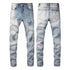 Calça Skinny Ripped com Detalhes Coloridos - O Retalho