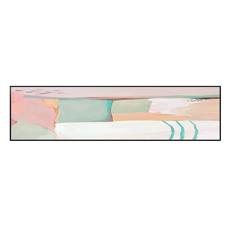 Quarto em Tons de Rosa - Arte Abstrata Minimalista - O Retalho