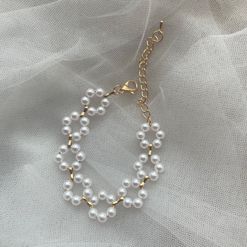 Conjunto de Colar e pulseira de Pérolas para Mulheres - O Retalho