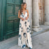 Vestido com Estampa de flores azuis - O Retalho