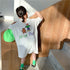 Loose Casual Short Sleeve Top Kids Long T-Shirt - O Retalho