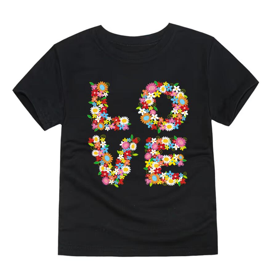 Camiseta infantil com estampa de letras - O Retalho