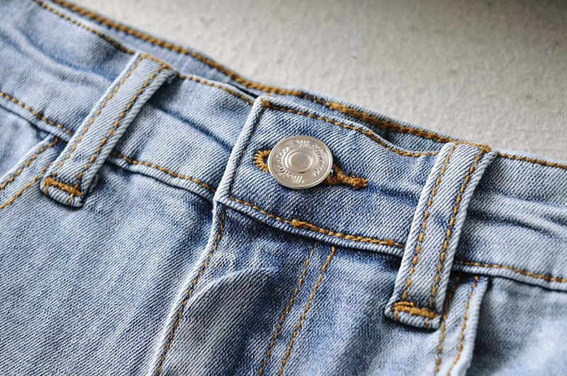 Shorts Jeans De Laço Elegantes E Personalizado Para Mulheres - O Retalho