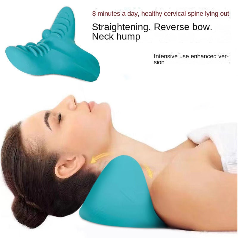 Travesseiro de massagem para coluna cervical, acupressão por gravidade, massageador de pescoço, travesseiro para massagem de pescoço, ombro, corretor de tração para casa - O Retalho