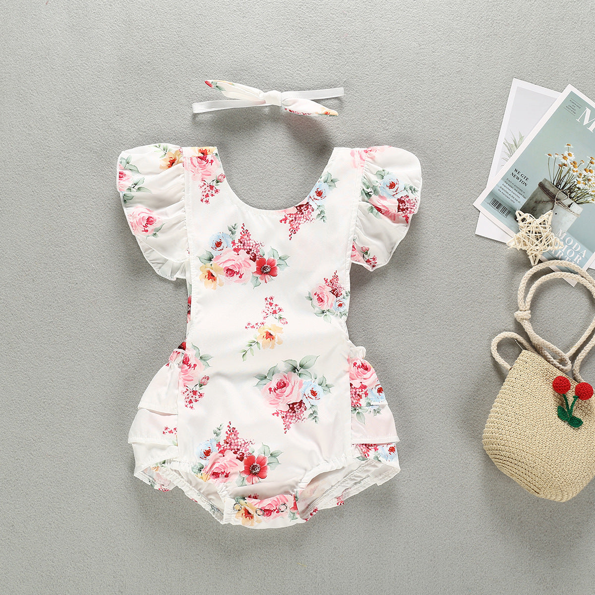 Roupa de Bebê Menina Floral para o Verão - O Retalho