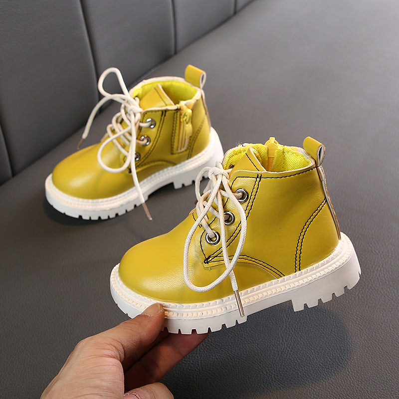 Botas Curtas de Couro Sintético para Meninos - O Retalho