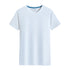 Cotton Blank With No Printed Patterns Round Neck Short T-shirt - O Retalho