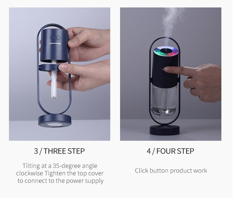 Sombra mágica umidificador de ar usb para casa com projeção luzes noturnas ultrassônico criador de névoa de carro mini purificador de ar de escritório - O Retalho