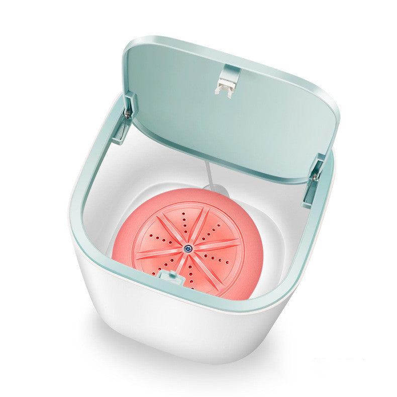 Household Small Laundry Bucket Mini Turbo Table Washing Machine Student Dormitory Underwear Socks Washer - O Retalho